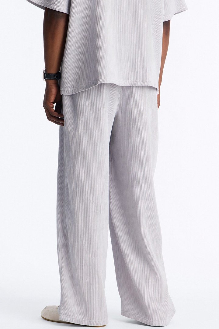 Pure Form Plisse Baggy Pant - Grey