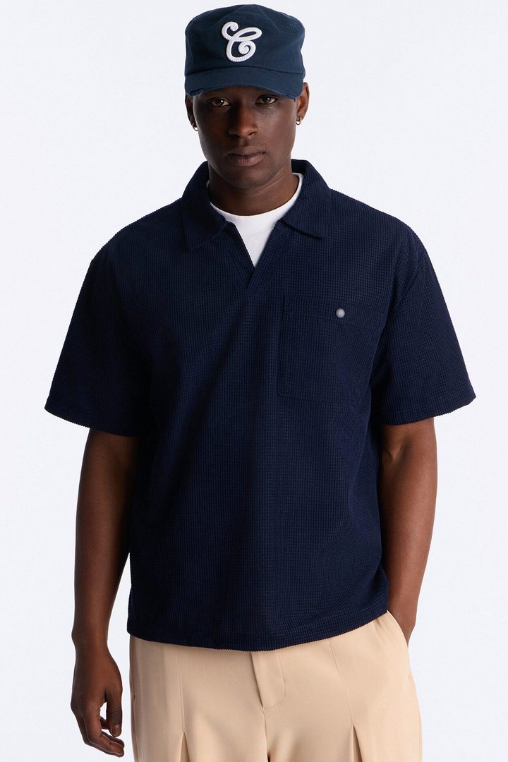 Relaxed Corvino Polo - Navy