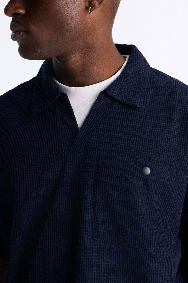 Relaxed Corvino Polo - Navy