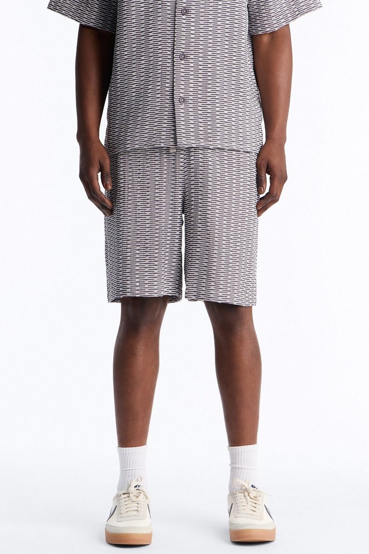 Chenille Terrace Textured Relaxed Short - Grey