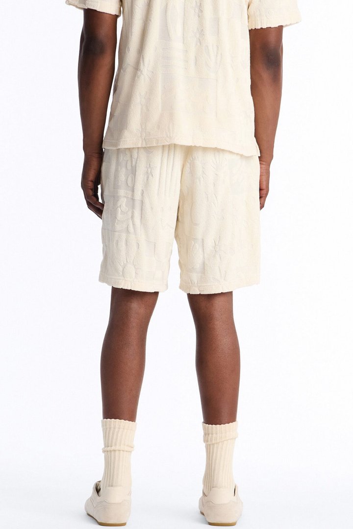 Relaxed Cloud Jacquard Terry Short - Cream