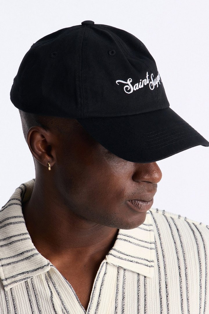 Saint Supply Co Embroidered Snapback Hat - Black