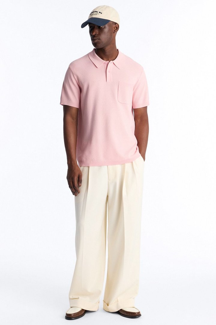Everyday Pocket Pique Polo - Pink