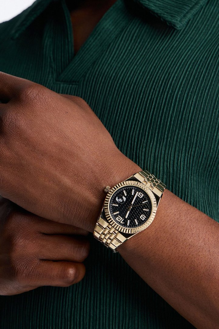 Golden Midnight Hour Watch - Gold/Black