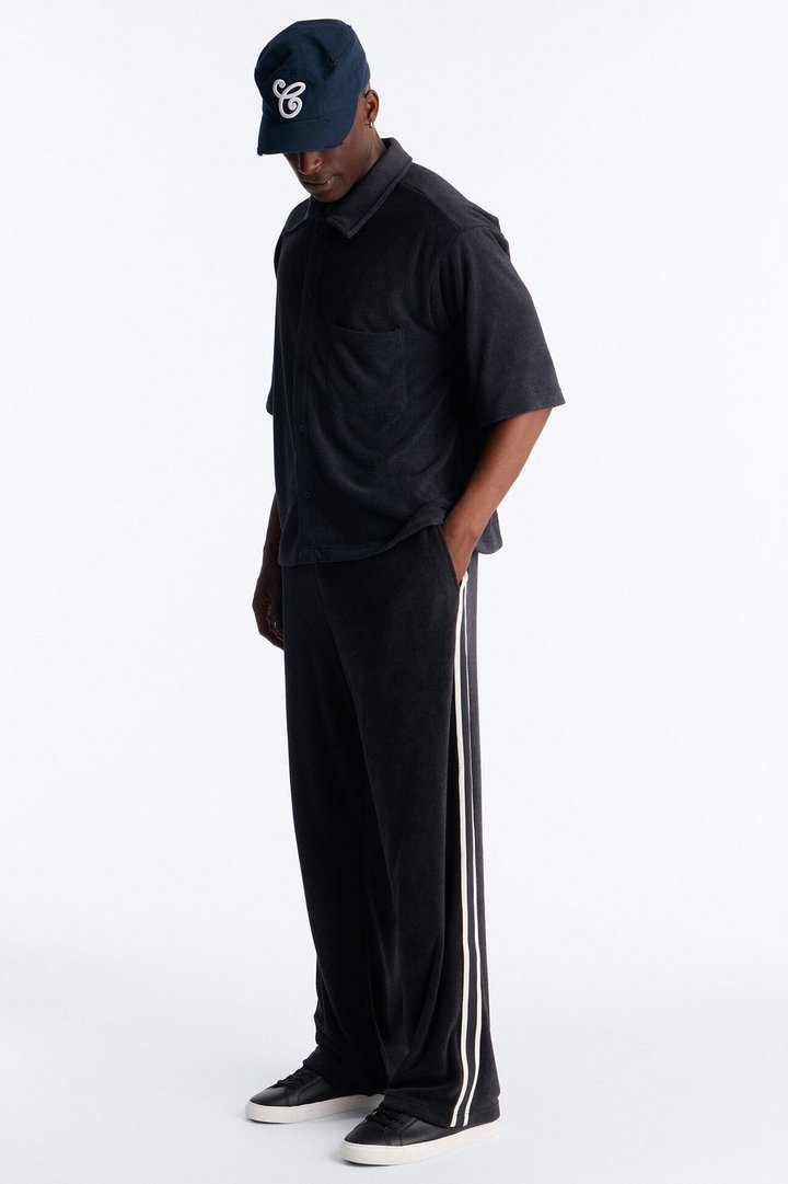 Classic Terry Cloth Baggy Pant - Black/combo