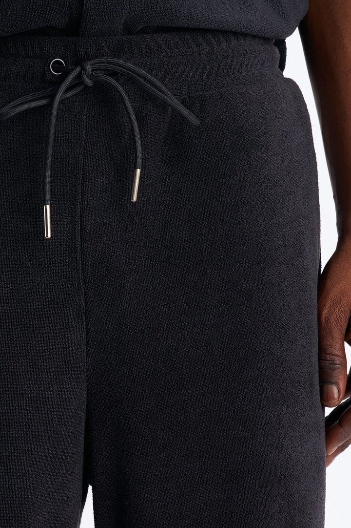 Classic Terry Cloth Baggy Pant - Black/combo