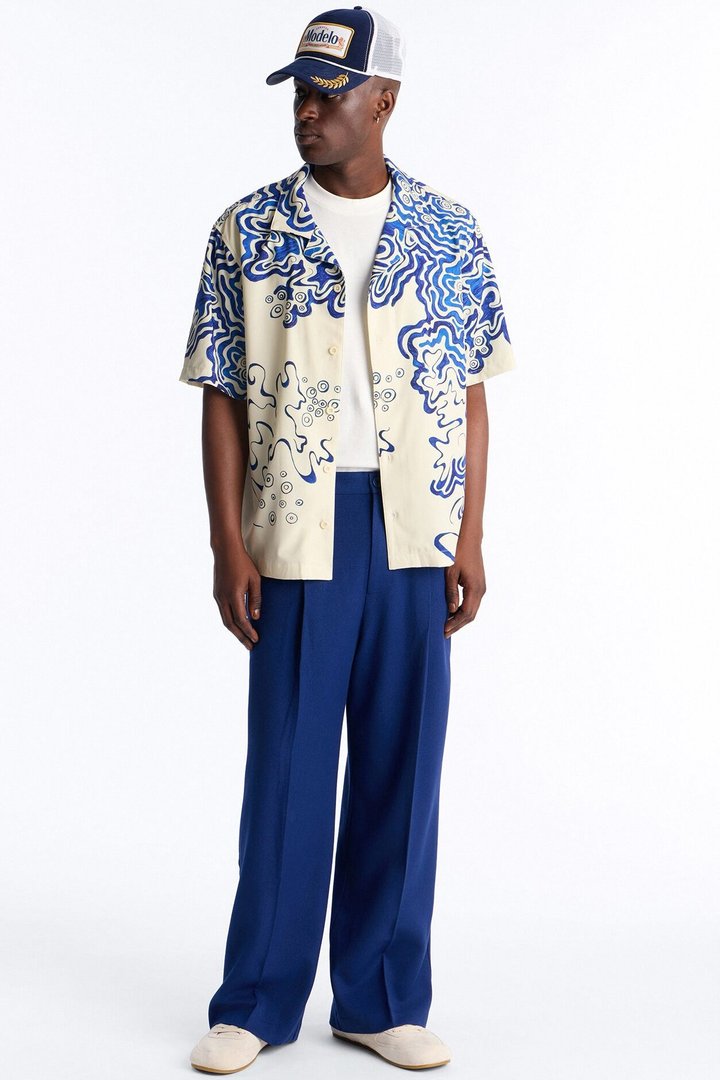 Straight Galaxy Trouser - Navy