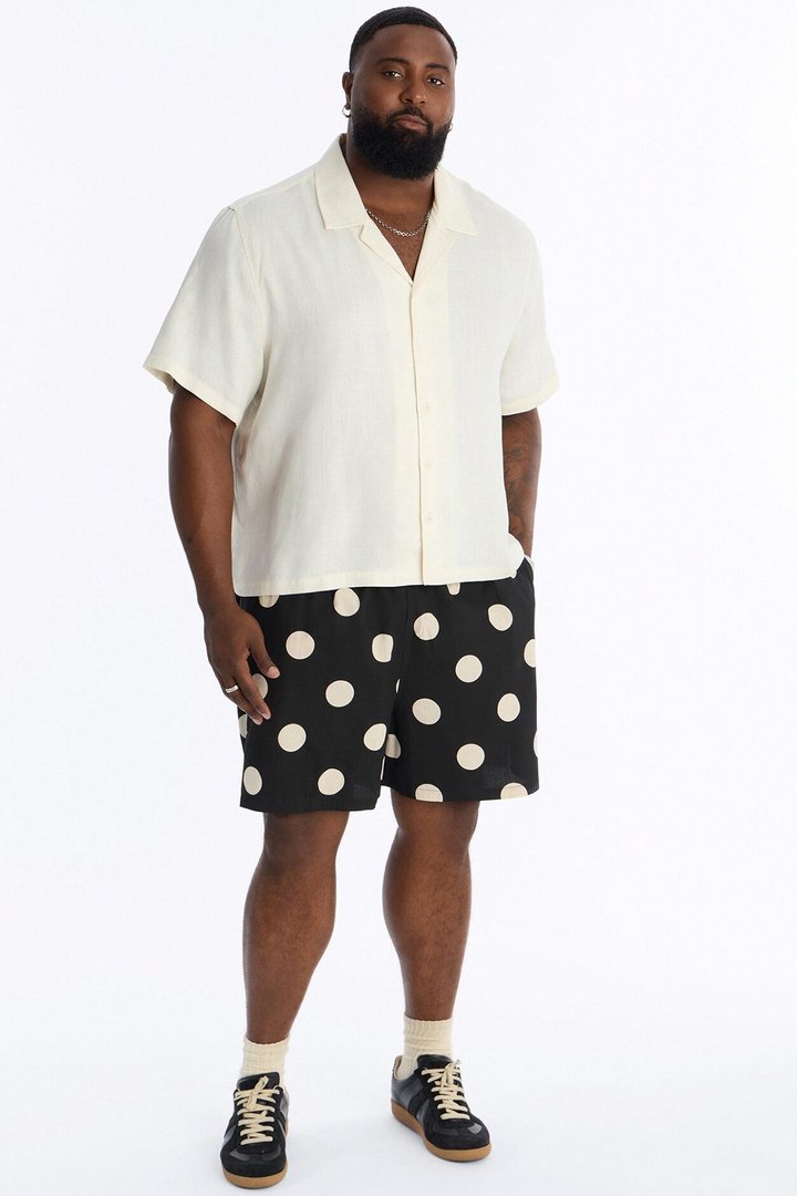 Signature Polka Dot Relaxed Short - Black/combo