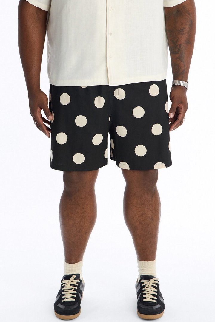 Signature Polka Dot Relaxed Short - Black/combo