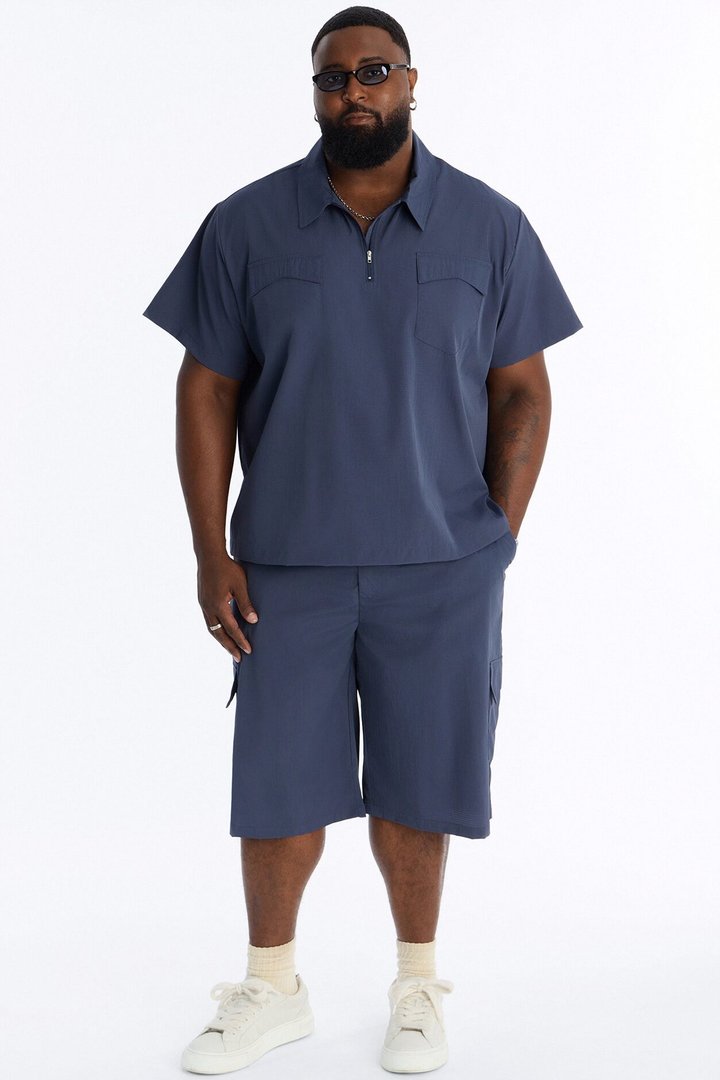 Gable Pocket Baggy Short - Navy