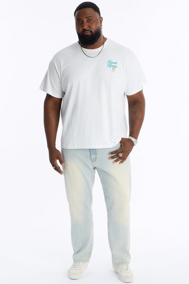 French Riviera Heavy Weight Short Sleeve Tee - White