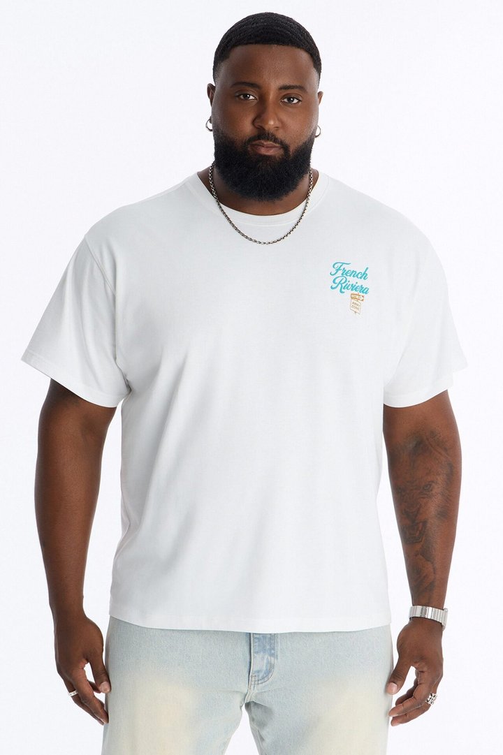 French Riviera Heavy Weight Short Sleeve Tee - White