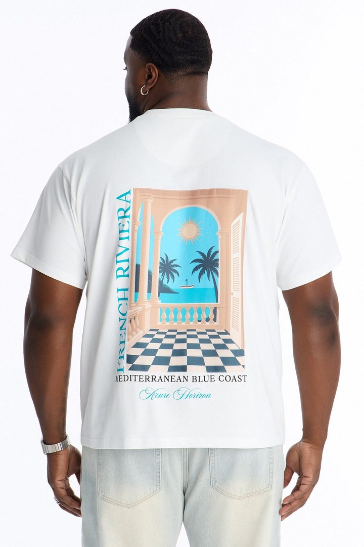 French Riviera Heavy Weight Short Sleeve Tee - White