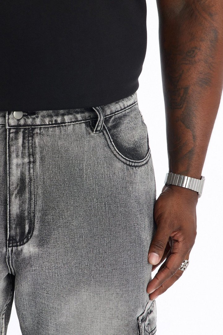 Chill Straight Cargo Jean - Grey