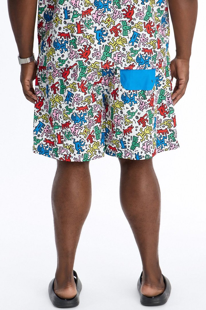 Keith Haring Drip Swim Trunk 7″ - Multi Color