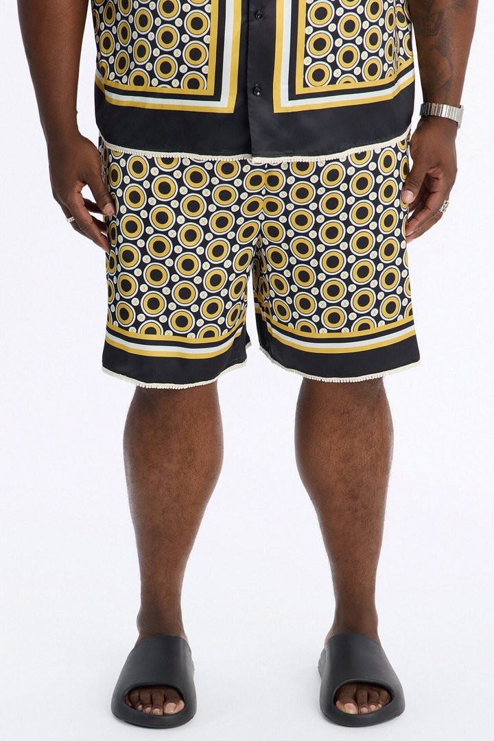 Relaxed Coded Luxe Short - Yellow/combo