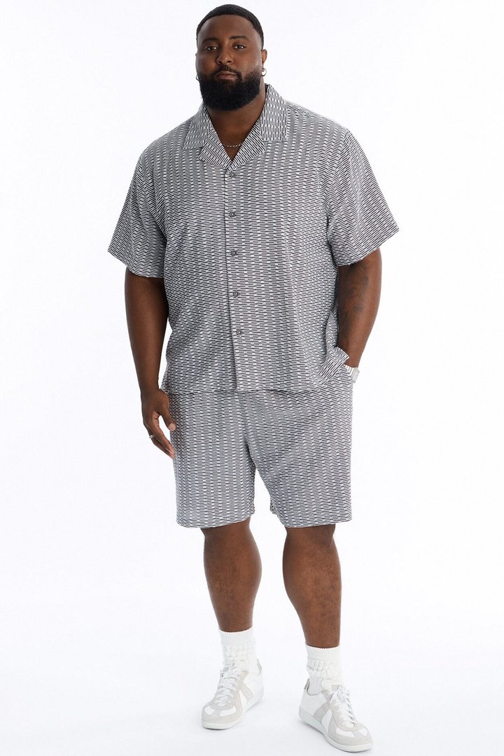 Chenille Terrace Textured Relaxed Short - Grey