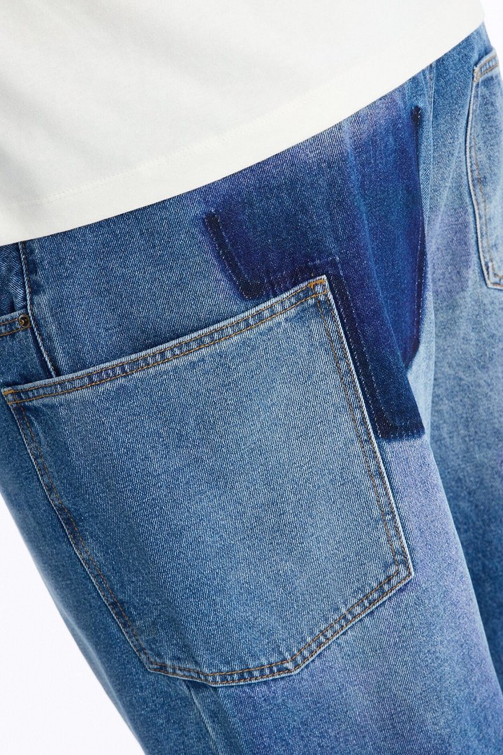 The Staple Offset Pocket Baggy Jean - Medium Wash