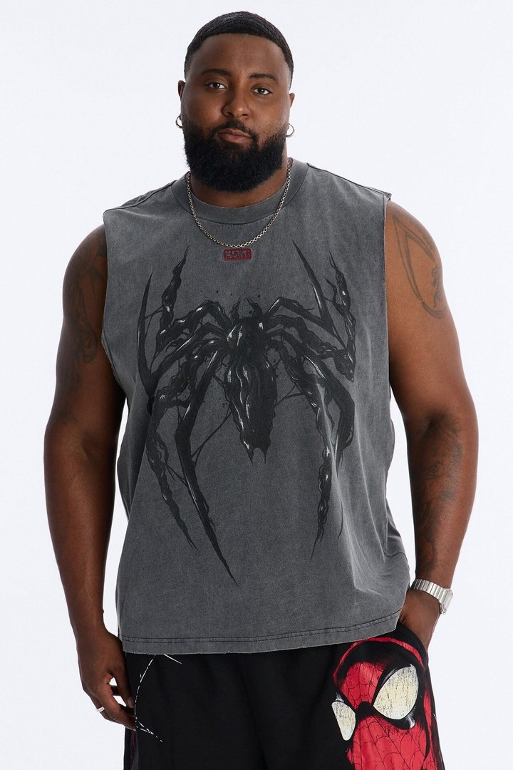 Marvel Venom Icon Muscle Tee - Black Wash