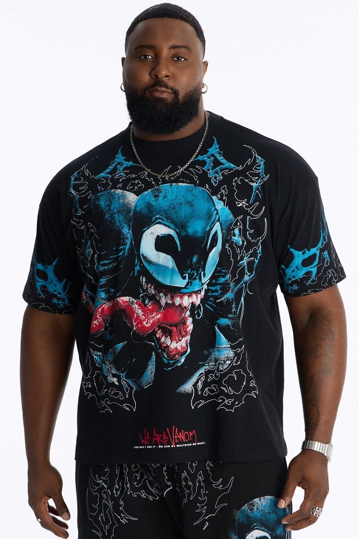 Venom Heavy Weight Boxy Short Sleeve Tee - Black
