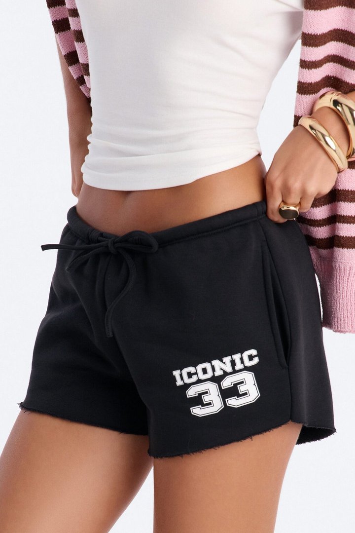 Iconic Washed Short - Black