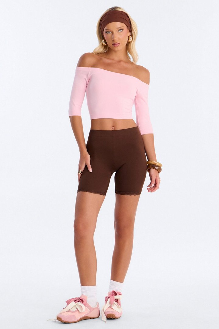 Francesca Off Shoulder Top - Pink