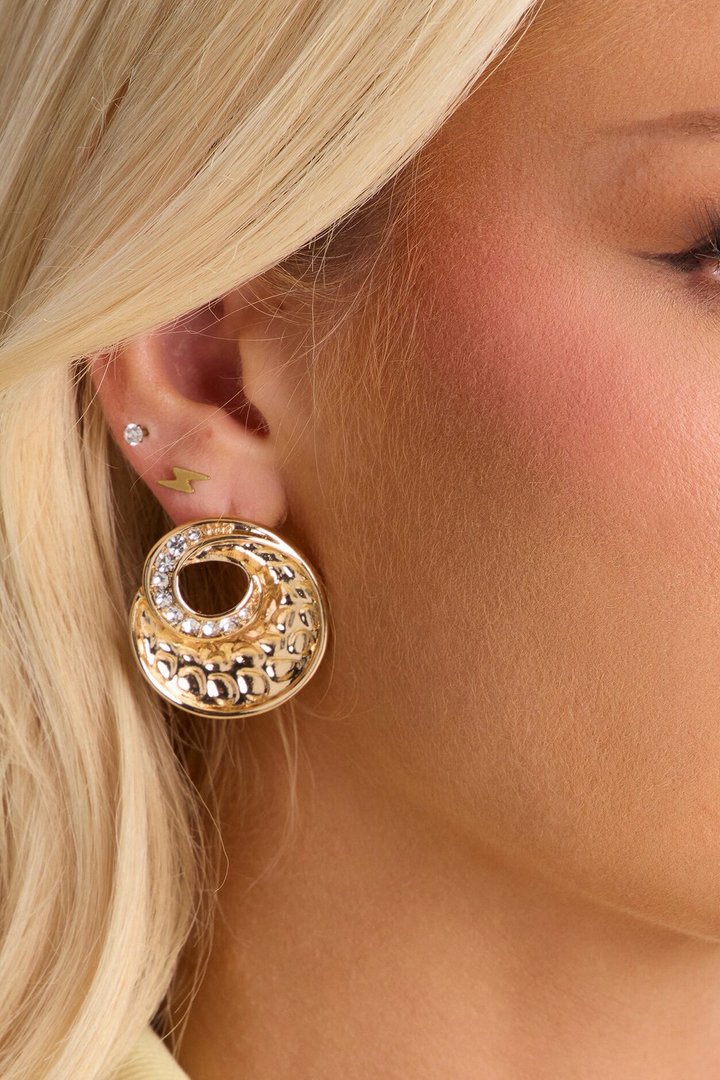 Effortless Evening Drop Earrings - Gold