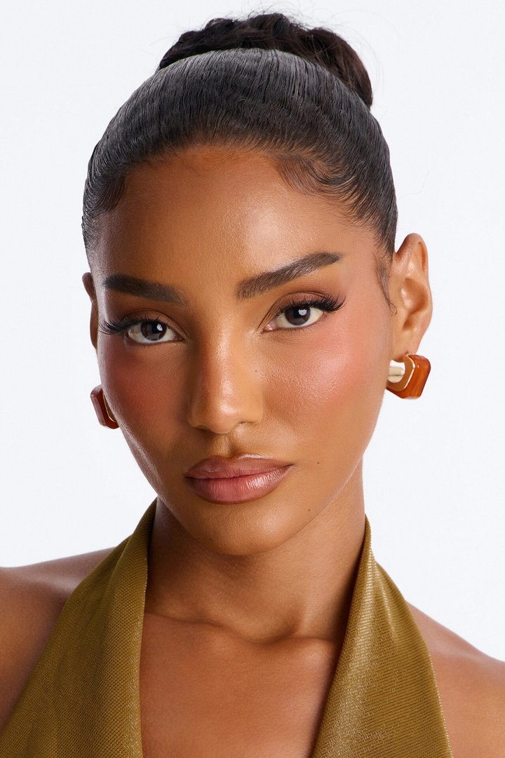 Hot Tropics Hoop Earrings - Gold/Orange
