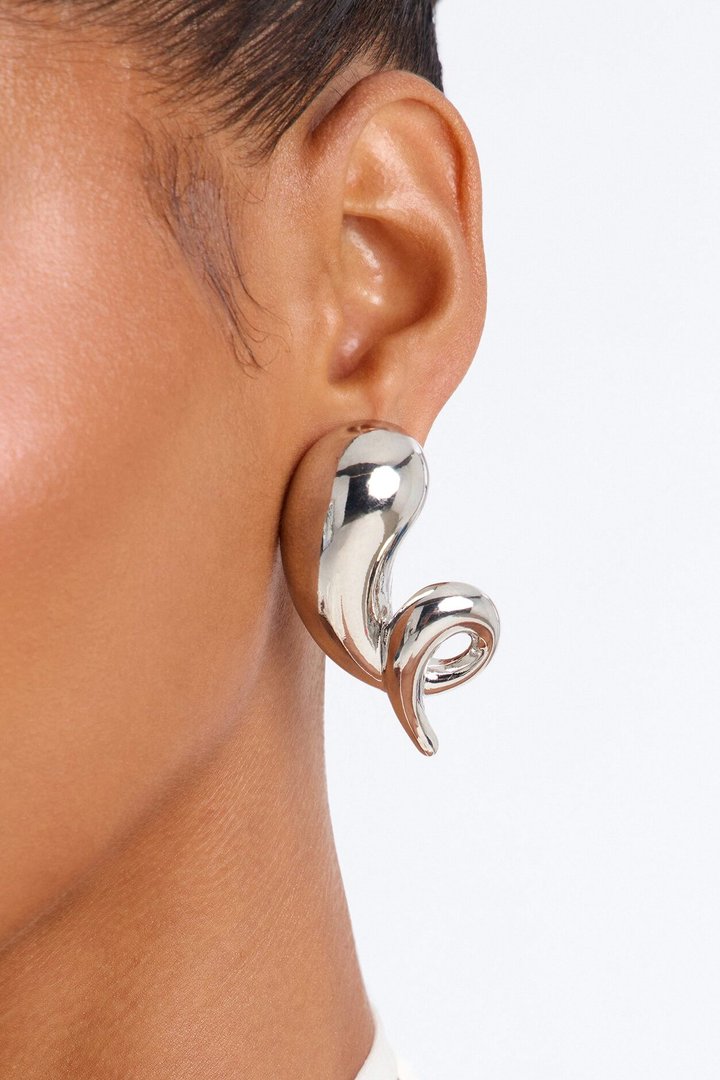Velora Abstract Earrings - Silver