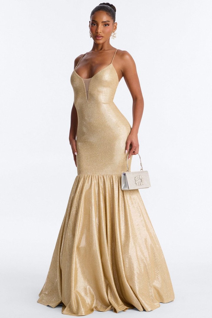 Time To Pose Gown - Gold