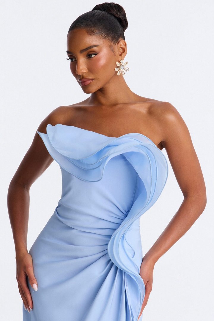 Timeless Era Ruffle Gown - Light Blue