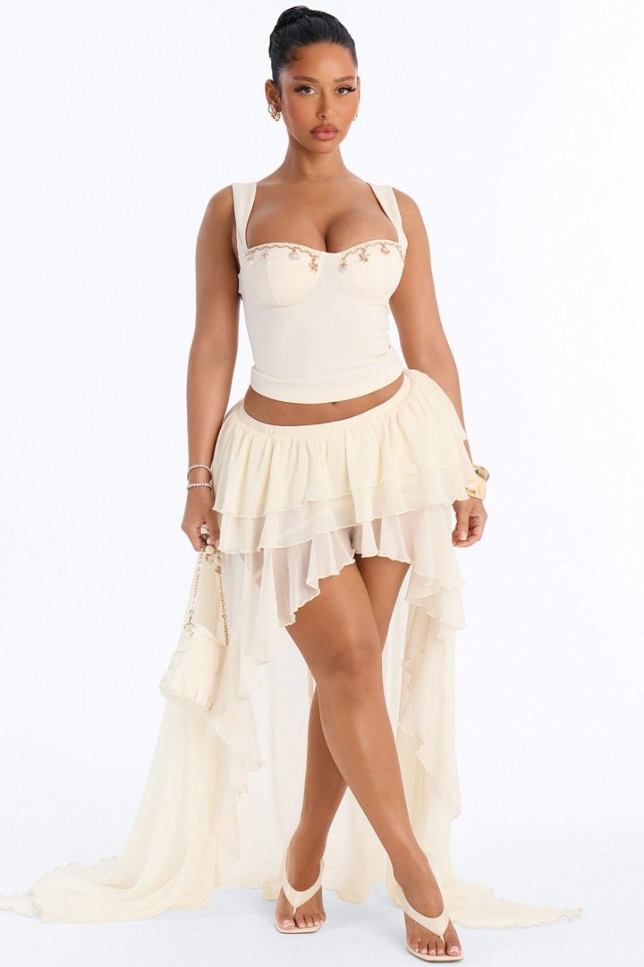 Summer Dreams Sea Shell Padded Top - Cream