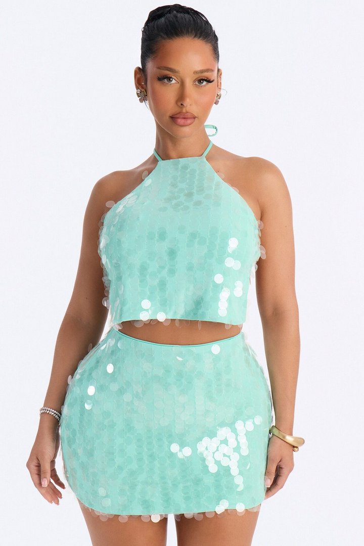 Briana Payette Skirt Set - Aqua