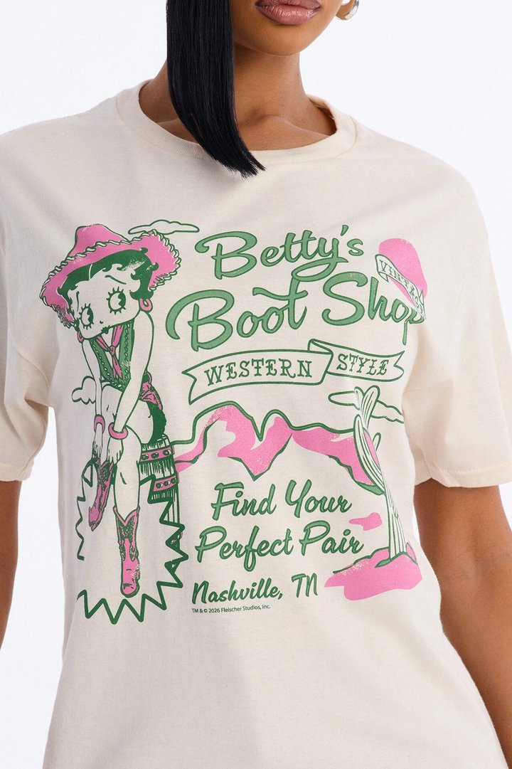 Betty's Boot Shop Tee - Natural