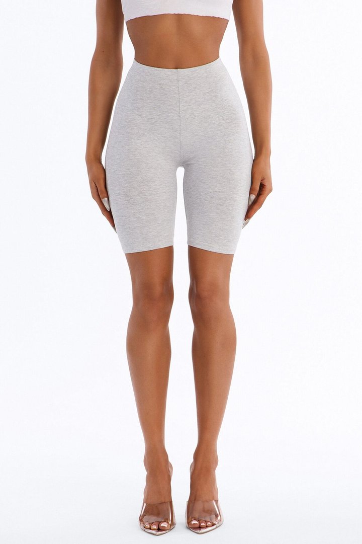 Natalee Biker Shorts - Heather Grey