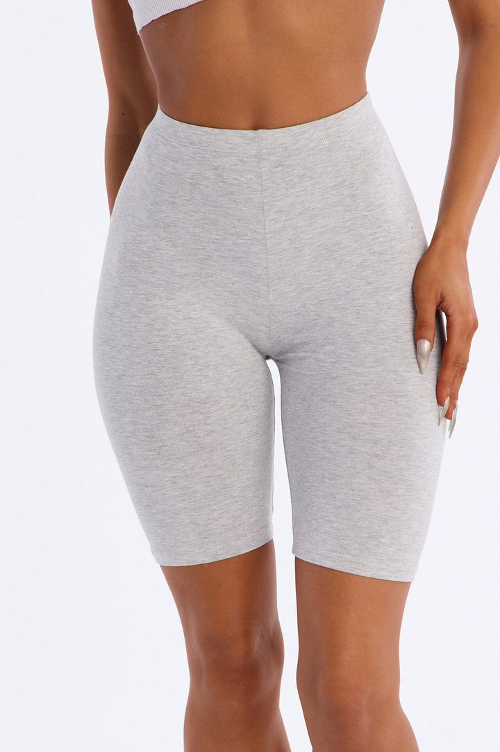 Natalee Biker Shorts - Heather Grey