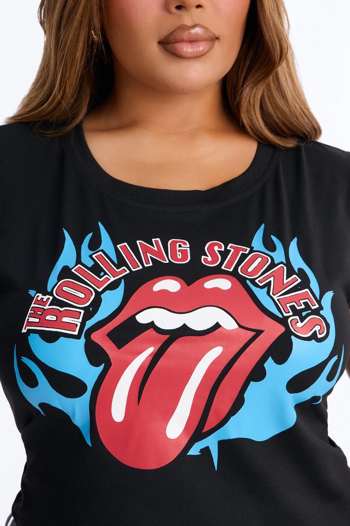 Rolling Stones Flames Muscle Tank Top - Black