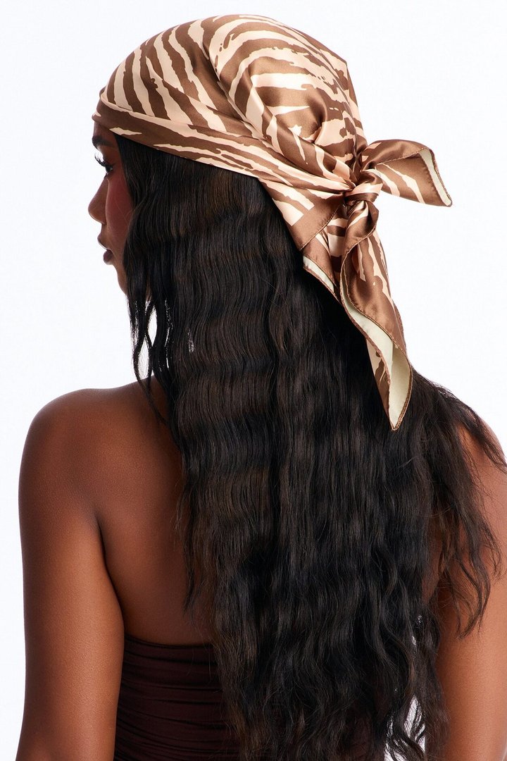 Running On Hot Sand Head Scarf - Brown/combo