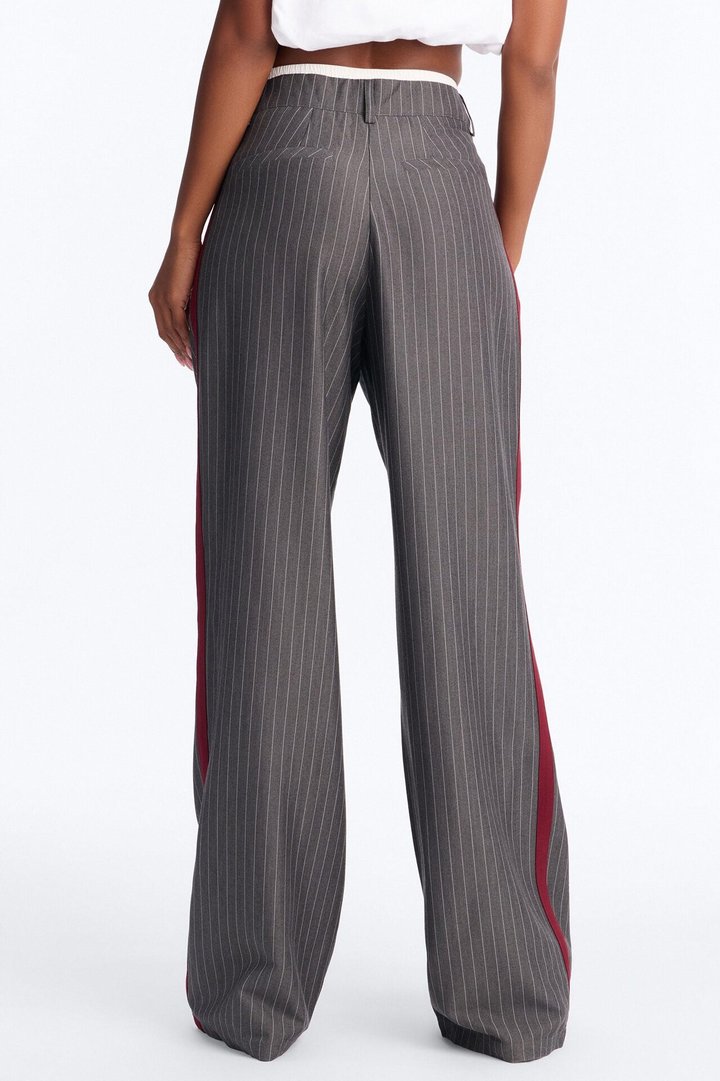 Tall Dedicated To You Double Waistband Trouser - Charcoal/combo