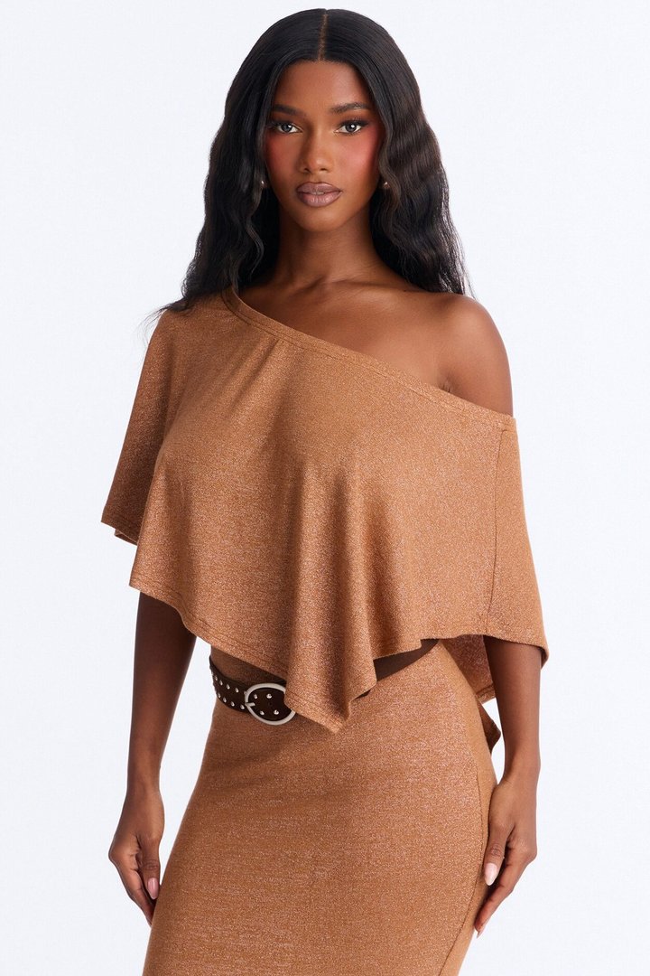 Miranda Belted 3 Piece Skirt Set - Camel