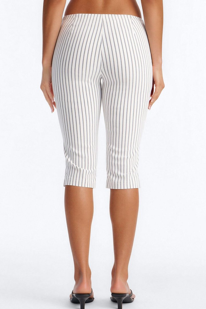 Sailor's Sweetheart Skinny Printed Capri Pant - White/combo