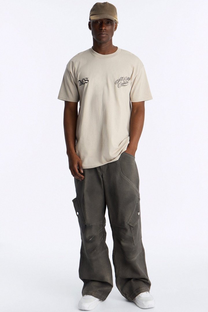 All City Saints Oversized Short Sleeve Tee - Grey