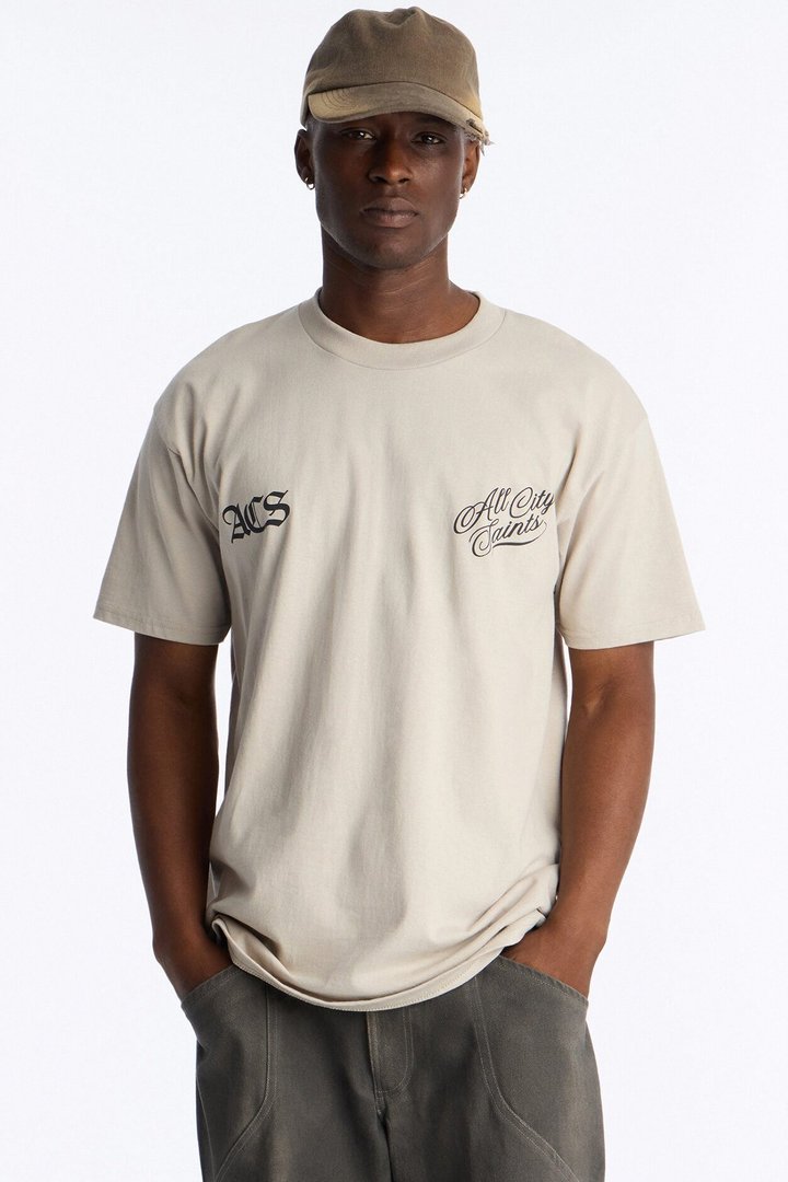 All City Saints Oversized Short Sleeve Tee - Grey