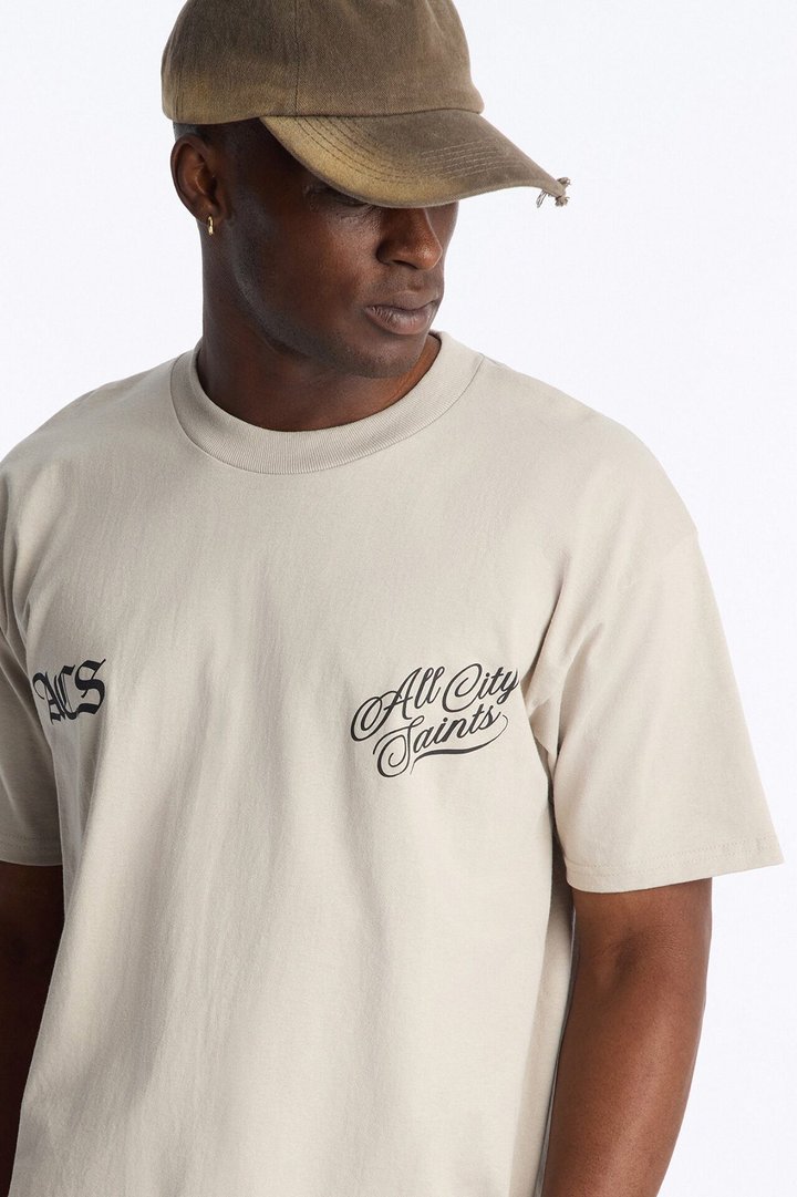 All City Saints Oversized Short Sleeve Tee - Grey