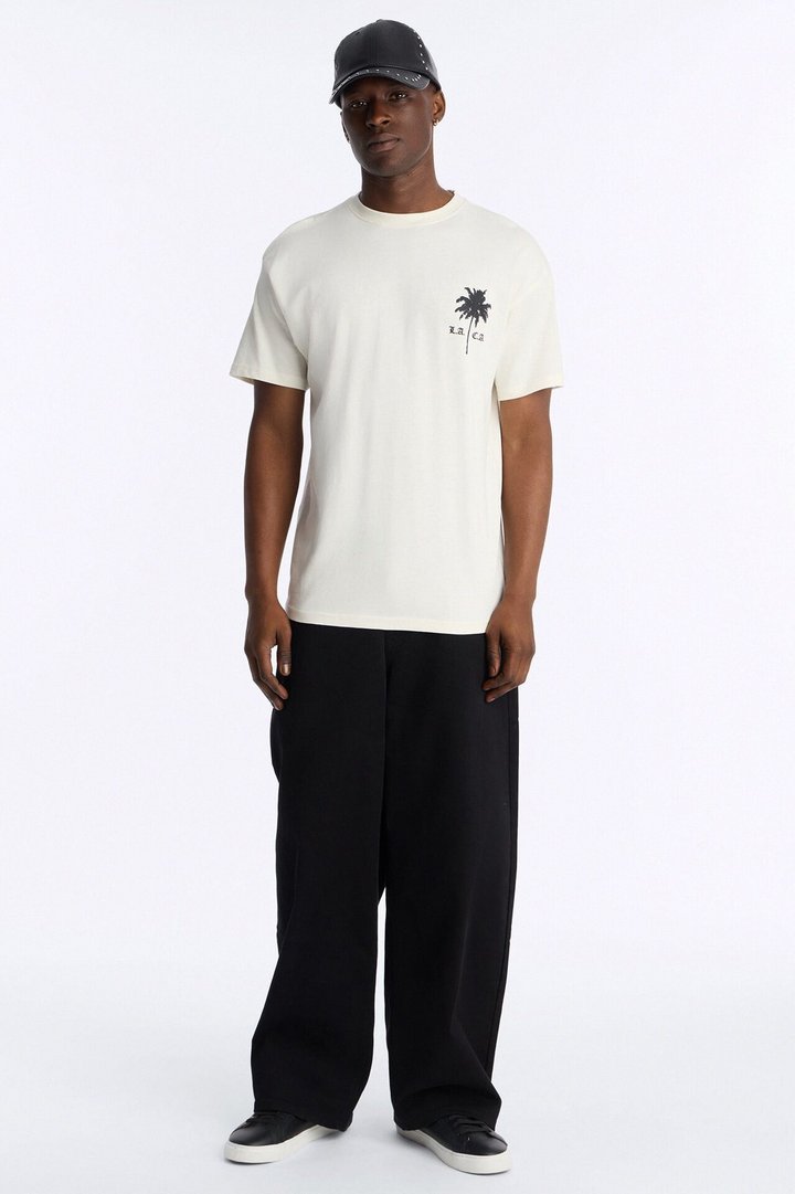 Minimal Sunset Short Sleeve Tee - White