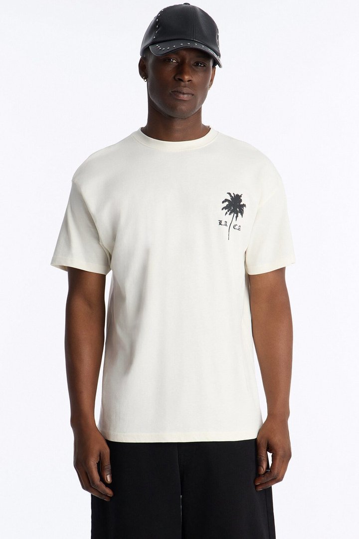 Minimal Sunset Short Sleeve Tee - White