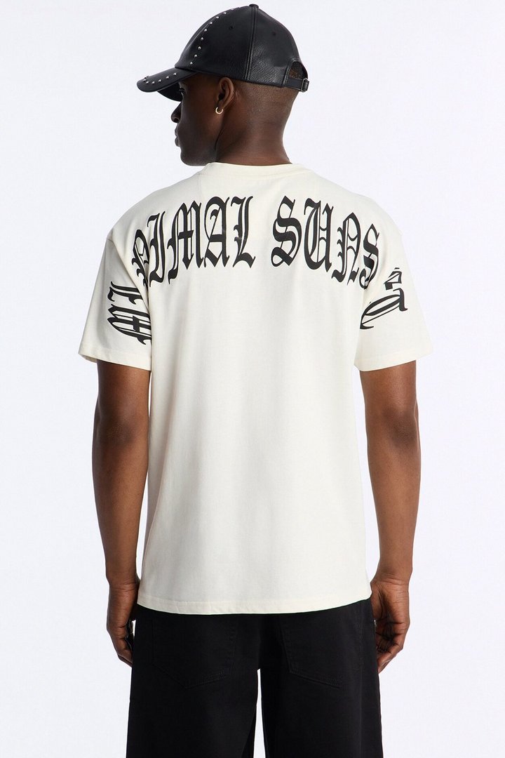 Minimal Sunset Short Sleeve Tee - White
