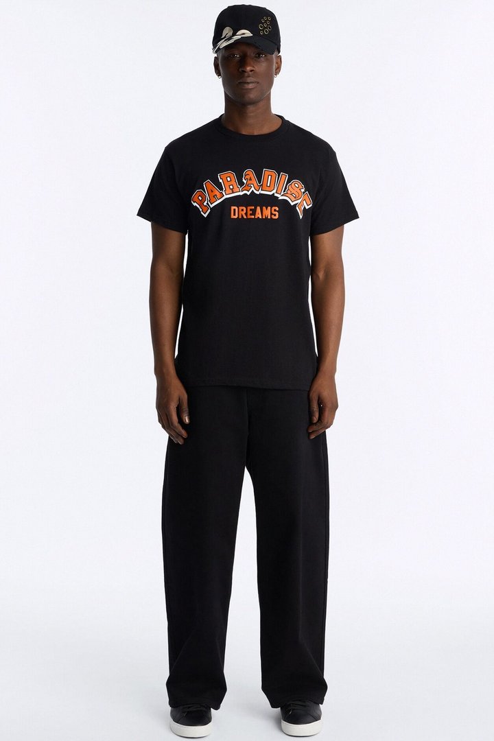 Paradise Dreams Oversized Short Sleeve Tee - Black