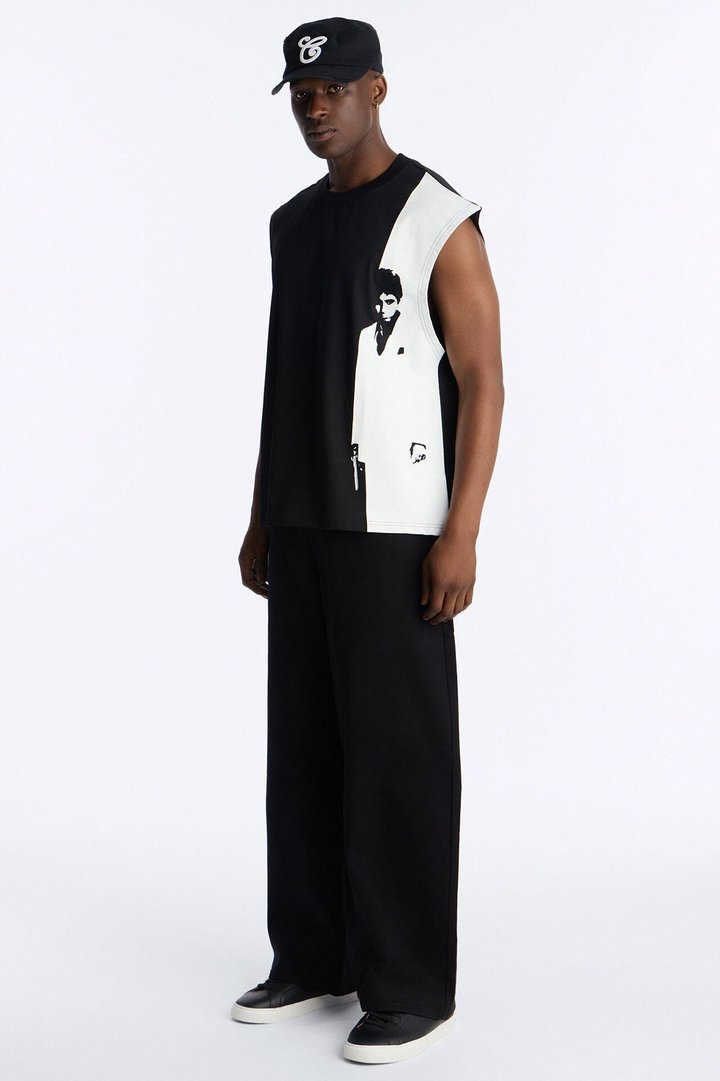 Heavy Weight Scarface Icon Muscle Tee - Black