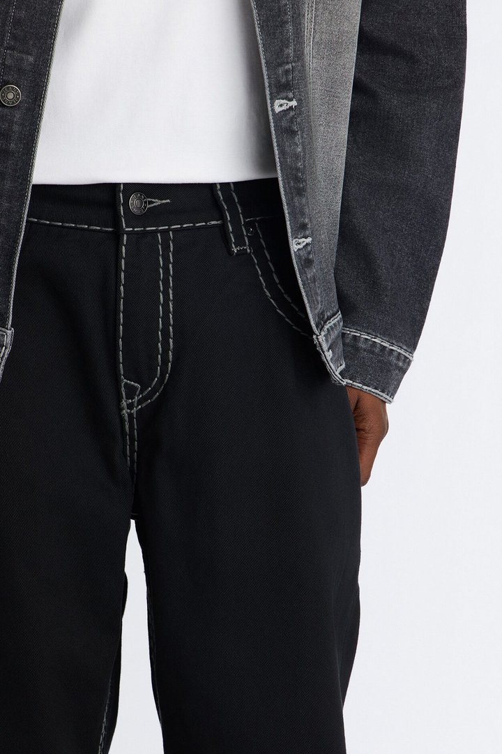 Heavy Stitch Barrel Jean - Black